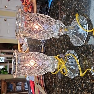 Crystal lamps  11 inches tall